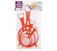 4PC Plastic SIEVES Set Flour Kitchen Baking Tool MESH Strainer Colander Drain