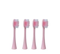 4pc Replacement Brush Heads， for Children's Electric Toothbrush，(Pink Brush Heads)