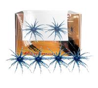 4PC Sea Urchin Soft Bait | Realistic Fuzzy Dice Fishing Lure for Bass & Perch | Floating TPR Swimbait for A Rig Fishing with Reflective Stars | Artificial Worm Bait for Saltwater & Freshwater