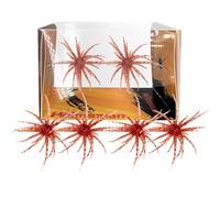 4PC Sea Urchin Soft Bait | Realistic Fuzzy Dice Fishing Lure for Bass & Perch | Floating TPR Swimbait for A Rig Fishing with Reflective Stars | Artificial Worm Bait for Saltwater & Freshwater