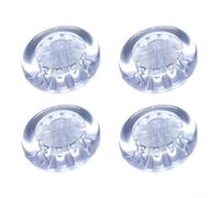 4PC Set of Mobile Wheels for Exercise Bikes 7mm/8mm Mounting Aperture, Transparent Plastic for Smooth Use (B)