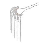 4pc Shaped Hair Sticks Forks Retro Chinese Simple Hairpins Side Clips Pearls Chain Tassel Pendant Jewlery Accessories