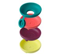 4pc Silicone Popsicle Holders,ice Cream Cone Holder,ice Lolly Holder,ice Cream Holder,Mes-s-Fr-ee Treats for Kids,Reusable No Drip Popsicle Holder,Silicone Mes-s Fr-ee Ice Pop Stick Holder