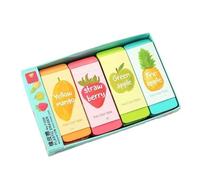 4pc - Simple Fruit Pattern Eraser Color Solid Color Large Eraser-Extra Large Fruit Eraser