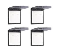 4pc Slimly Profile Switcher Protectors Adhensive Cover Waterproof Shielding Resistant for Homes Easy Installation Slimly Electrical Outlet Protectors