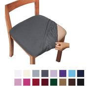 4PC Soft Brushed Chair Cushion Covers, High-Elastic Seat Covers for 14-18in Chairs, Indoor/Outdoor Use