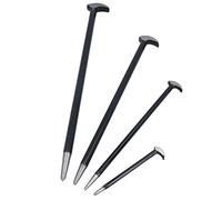 4pc Solid Steel Heel and Toe Pry Bar Crow Bar Wrecking Knuckle Set 6" - 40"