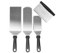 4pc. Stainless Steel Spatula Set Assorted Metal Grill & BBQ Utensils M&W