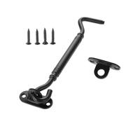 4pc Stainless Steel Window Catch Hook 4 Inch Cabin Eye Latch Door Nail Thick Privacy Solid Hardware for Doors(Black,6inch)