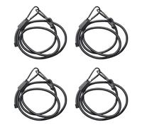 4pc Strong Adjustable Bungee Cords Super Elastic Motorcycle Tie Down Straps Easy To Use For Outdoor Cargo Securing Woven Latex Rubber Cords With Not Hook