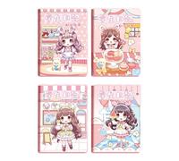 4PC- Student's Thickened Grid Exercise Book is Exquisite and Practical-Little Girl's Style (Tian Zige