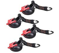 4pc Suction Cup Anchor Hooks, Essential for Car Awning and Camping Trips, Reliable and Strong Suction Design (Red 1kg)