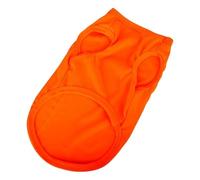4pc Summer Pet Shirt Clothes Soft Plain Doggy Vest Cat Bottoming T Shirts for Small Medium Large Dogs(Orange,XS)
