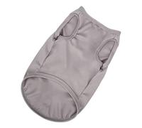 4pc Summer Pet Shirt Clothes Soft Plain Doggy Vest Cat Bottoming T Shirts for Small Medium Large Dogs(Grey,XS)