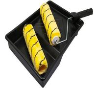 4Pc Tiger Stripe Roller Set Tray Sleeves Painting Kit 229mm Decorating 9"