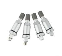 4pc TPMS Aluminum Valve Stem Service Kit for Tesla For Tire Valve Replacement with Resistant Alloy and Dual Material Seals