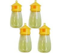 4Pc Wasp Traps Bottle | Fly Wasp Catcher Bottle | Reusable Hornet Bee Wasps Trap Outdoor Hanging | Weather Proof Wasps Bag Attractant Catchers for Outside, Garden & Stable