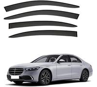 4pc Wind Deflectors Set Compatible for Benz S CLASS MK7-V223 2021-2024, Wind Rain Guards Car Window Shields Protector Deflectors Auto Parts