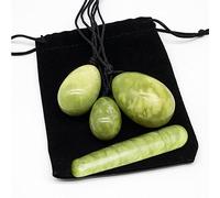 4PC Yoni Egg Set Natural Jade Eggs Kegel Balls Massage Egg Yoni Crystal Egg for Kegel Exercise Train Pelvic Muscles,4PC