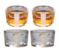 4pca Glass Sake Cups, Japanese Sake Cup Sake Set, Japanese Tea Cups, Soju Glass, Saki Cup Set, Sake Glasses, Sake Cup, Japan Shot Glass