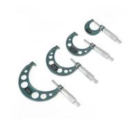4pcs 0-100mm Metric Outside Micrometers Thickness Gauge Measuring Calipers with Case External Micrometer