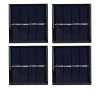 4Pcs 0.45W 2V 58x58mm Solar Panel PET Solar Charger Panel Charging Accessories Solar Power Supplies for DIY Projects Scientific Research and Small Home Applications