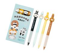 4Pcs 0.5mm Quiet Clicks Gel Pen Quick Drying Inks Smooth Writing for Study Exams with Comfortable Grip Design Smooth Writing Pen
