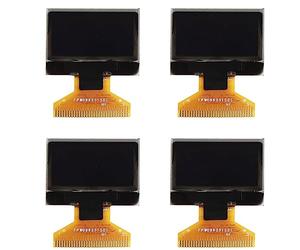 4Pcs 0.96in Organic Light Emitting Diode LCD Display, 30PIN SPI/IIC Interface 128x64 Resolution OLED Screen, Glass - Free Bright Clear Display for DIY Electronics (Yellow Blue Dual Displaying)