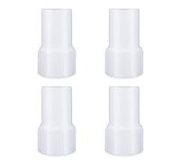4pcs 1-1/2 Inch Pool Vacuum Hose Cuff, Spiral Wound Swimming Pool Hose Connector Replacement White Sturdy Durable Plastic Threaded Hose Accessories for Hose Repair Hose Ends Connect Vacuum Head