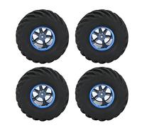 4Pcs 1/10 Scale RC Truck Wheels and Tires 12mm / 0.5in Hex Driver 1/10 Scale RC Monster Truck Tires for 1/10 Remote Control Car