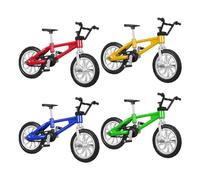 4Pcs 1:18 Mini Finger Bikes Bicycle Model Bike Toy Miniature Racing Bicycle Toy for Game Toy Cool Boy