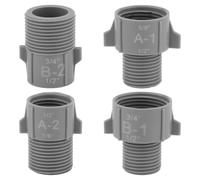 4pcs 1/2" 5/8" 3/4" Pipe Conversion Connectors, Water Pipe Converter 1/2" NPT to 5/8" NPT 1/2" NPT to 3/4" NPT Male to Female Hose Adapter for Pipe Diameter Change