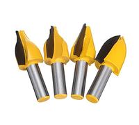 4pcs 1/2 Inch Shank Vertical Raised Panel Router Bit Set Slotting Trimming Cutter Router Bit Set for Wood Planer