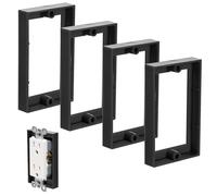 4pcs 1/2 Inch Single Gang Outlet Box Extender, Electrical Outlet Extender Receptacle Extender Outlet Extension Box for Electrical Box and Electrical Outlet Switches (Black)