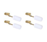 4pcs 1/2 Inch Water Float Valve, Automatic Shutoff Float Ball Valve for Livestock Water Tanks, Aquariums, Pools, Ponds, and Reservoirs, Adjustable Brass Valve with Replaceable PE Float