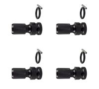 4Pcs 1/2inch Square Drive to 1/4inch Hexagonal Female Socket Converter Adapter for Electric Wrench Accessories Wrench Bit Extension