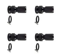 4Pcs 1/2inch Square Drive to 1/4inch Hexagonal Sleeve Wrench Sleeve Set Adapter Wrench Drive Converter Quick Releasing Wrench Bit Extension