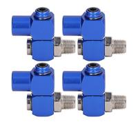 4Pcs 1/4in NPT Swiveling Air Hose Connector, Pneumatic Tool Adapter with 360° Rotation, 150 PSI Working Pressure, Hardened Steel and Anodized Aluminum for Grinders