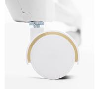 4pcs 1.5-inch White Universal Office Furniture Casters, Small Threaded Stem Caster Wheels Without Brake, Rolling Chair Wheels Replacement for Home and Office Chairs