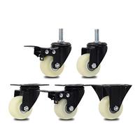 4pcs 1.5 inches 41mm Heavy Duty 180kg Black Swivel Castor Wheels Trolley Durable Furniture Caster Nylon(C15)