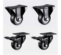4pcs 1.5 inches 41mm Heavy Duty 180kg Black Swivel Castor Wheels Trolley Furniture Caster