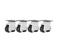 4pcs 1.5" Retractable Swivel Casters 220lbs Capaci Industrial Leveling Wheels Adjustable Anti-Vibrat Casters for Machinery & Equint Heavy-Du Rollers