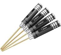 4pcs 1.5mm 2.0mm 2.5mm 3.0mm Hex Screw Driver Set Titanium Hexagon Screwdriver Wrench Tool Kit for Multi-Axis FPV Racing Drone RC Quadcopter Helicopter Car Models