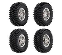 4pcs 1.9 Mud Tires Excellent Grip Crawlers Tyres Height 98mm Metal Rims For 1/10 AXIALS SCX10 90046 D90