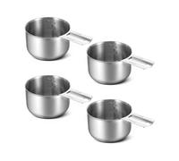 4Pcs 1 Cup 304 Stainless Steel Measuring Cup,8oz Measuring Cups with Handle Measurings Spoons Heavy Duty Kitchen Cooking