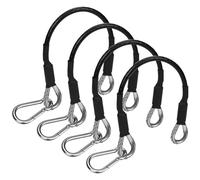 4pcs 10" Gym Extension Cable with Carabiner, Cable Adjustable Fitness Pulley Replacement Compatible with Bowflex Home Total Gym Machine Accessories Attachment for Leg Extension, LAT/Tricep Pull Down