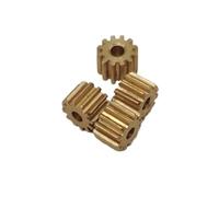 4pcs 10 Teeth 4mm Diameter Copper Gear 1.98mm Inner Hole Straight Teeth Pinion 10T Flat Spur Gear For 2mm Coreless Motor Shaft