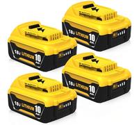4pcs 10000mAh Compatible for Dewalt 18V battery Compatible for Dewalt battery DCB180 DCB181 DCB182 DCB184 DCB200 DCB201 DCB204 with LED indicator