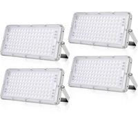 4PCS 100W LED Floodlight Outdoor,Super Bright 10000LM Outdoor Security Lights, IP65 Waterproof Flood Lighting, 6500K Cool White Wall Light Outdoor Lights for Yard, Garden, Garage,Backyard Front Yard