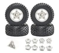 4Pcs 109mm 1/8 1/10 Short Course Tire With 12mm 14mm 17mm Wheel Hex Compatible With Various 110 Scale RC Short Course Trucks And Vehicles(WHITE)